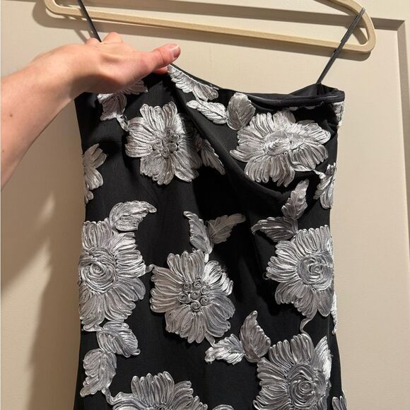 ROTATE BIRGER CHRISTENSEN appliquéd recycled-mesh/satin maxi dress, 36 - Picture 11 of 15